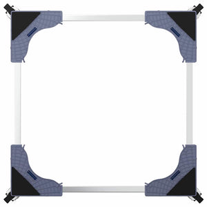 Waschmaschinensockel mit Rädern Grau 66x66x12cm