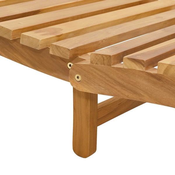 Teak Sonnenliege Braun, 198cm