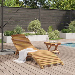 Teak Sonnenliege Braun, 198cm