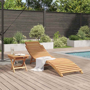 vidaXL Chaise longue 2 pcs Marron 198 x 55 x 58,5 cm Bois de teck massif