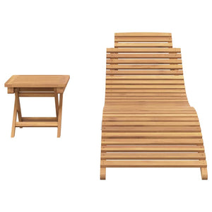 vidaXL Chaise longue 2 pcs Marron 198 x 55 x 58,5 cm Bois de teck massif