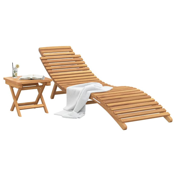 vidaXL Chaise longue 2 pcs Marron 198 x 55 x 58,5 cm Bois de teck massif