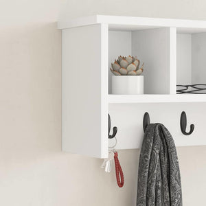 Wand-Nachttisch Weiß 50x16x26cm