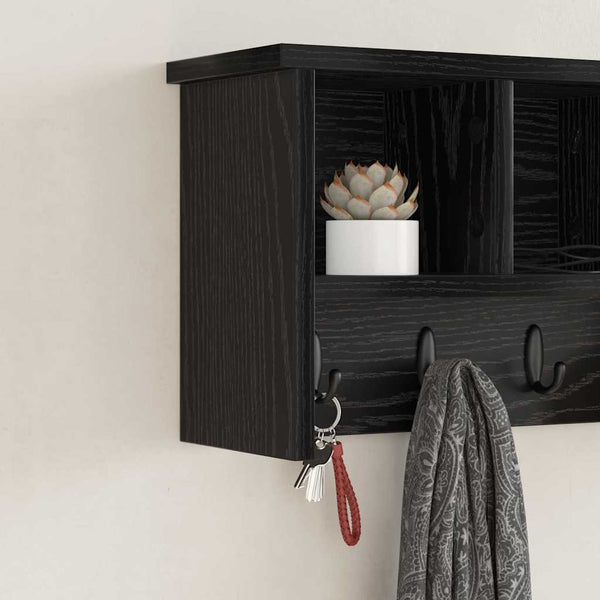 Wand-Nachttisch, Schwarz Eiche, 50x26 cm