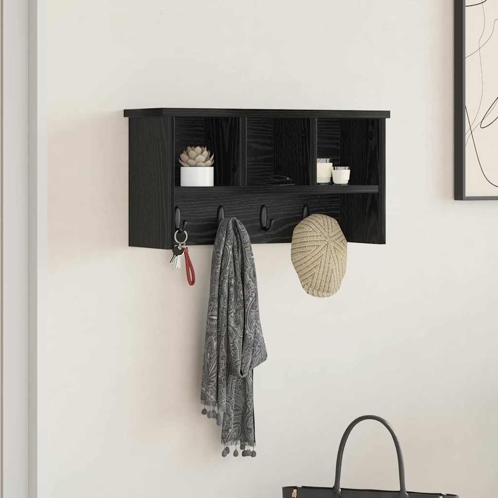 Wand-Nachttisch, Schwarz Eiche, 50x26 cm