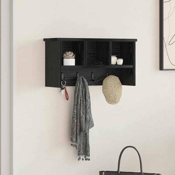 Wand-Nachttisch, Schwarz Eiche, 50x26 cm