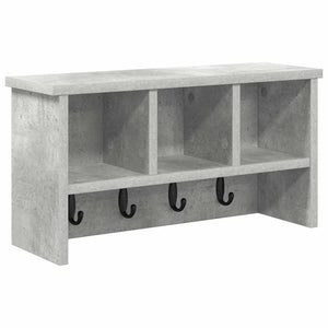 Wand-Nachttisch mit Regal Betongrau 50x26cm