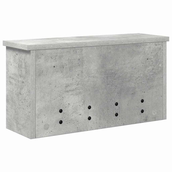 Wand-Nachttisch mit Regal Betongrau 50x26cm
