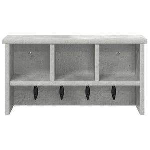 Wand-Nachttisch mit Regal Betongrau 50x26cm