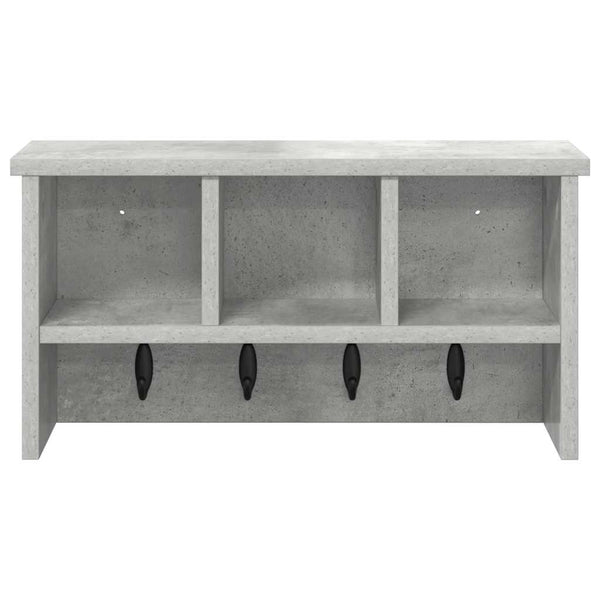 Wand-Nachttisch mit Regal Betongrau 50x26cm