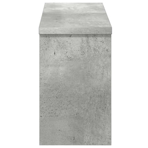 Wand-Nachttisch mit Regal Betongrau 50x26cm
