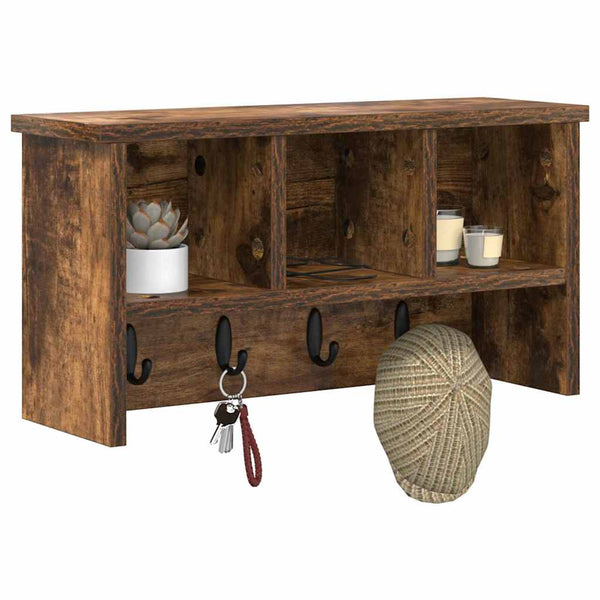 Wand-Nachttisch Geräucherte Eiche 50x16x26 cm