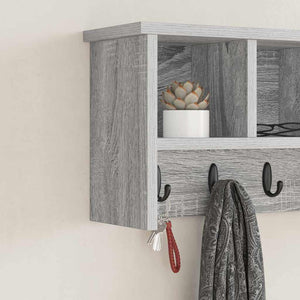 Wand-Nachttisch Grau Sonoma 50x16x26 cm