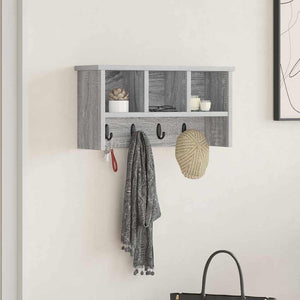 Wand-Nachttisch Grau Sonoma 50x16x26 cm