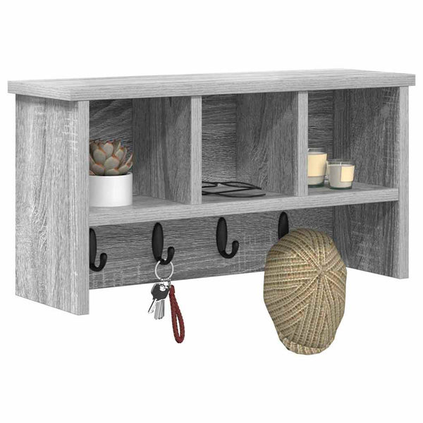 Wand-Nachttisch Grau Sonoma 50x16x26 cm