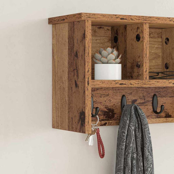 Wand-Nachttisch Altholz 50x16x26cm