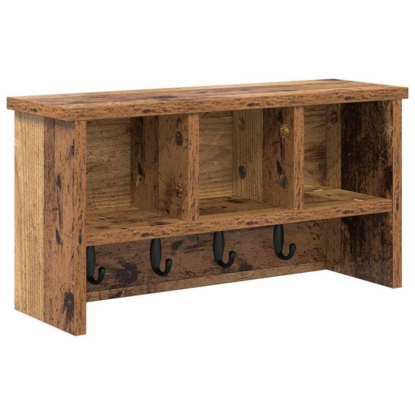 Wand-Nachttisch Altholz 50x16x26cm