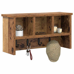 Wand-Nachttisch Altholz 50x16x26cm