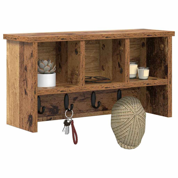 Wand-Nachttisch Altholz 50x16x26cm