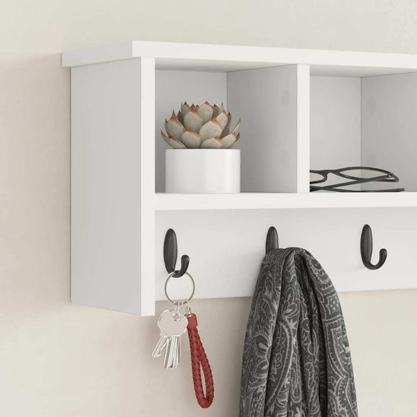 vidaXL Table de chevet murale Blanc 75 x 16 x 26 cm Bois d'ingénierie