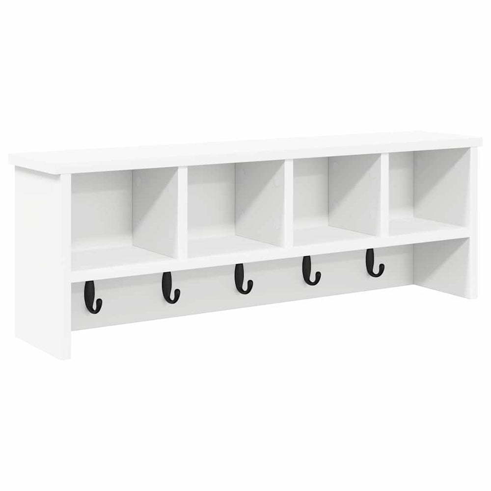 vidaXL Wall-Mounted Bedside Table White 75 x 16 x 26 cm Engineered Wood