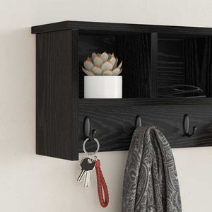 Wand-Nachttisch Schwarz Eiche 75x26cm