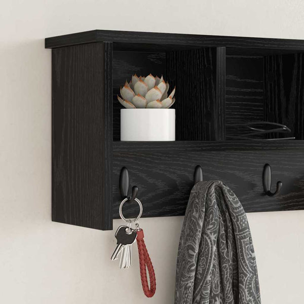 Wand-Nachttisch Schwarz Eiche 75x26cm