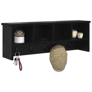 Wand-Nachttisch Schwarz Eiche 75x26cm