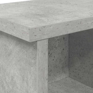 Wand-Nachttisch mit Regal, Betongrau
