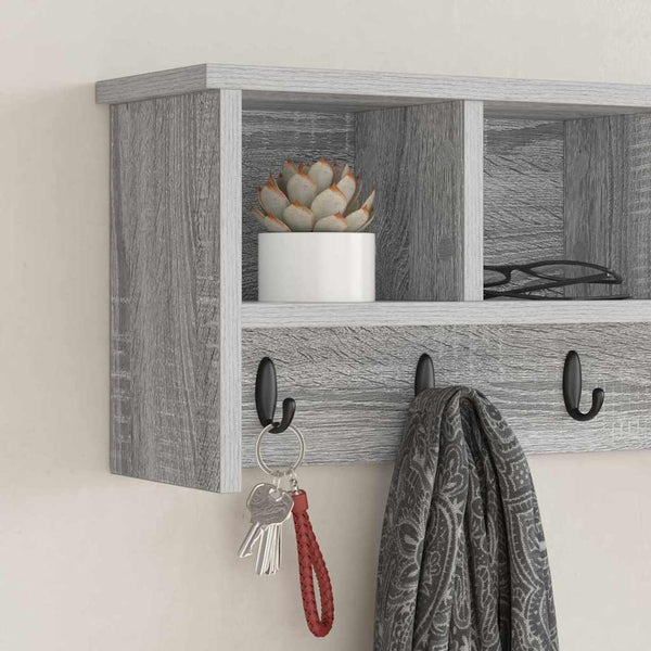 Wand-Nachttisch Grau Sonoma 75x16x26 cm