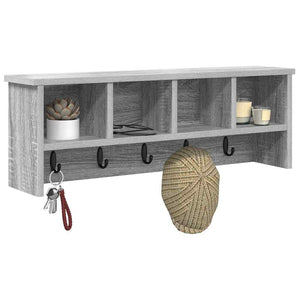 Wand-Nachttisch Grau Sonoma 75x16x26 cm