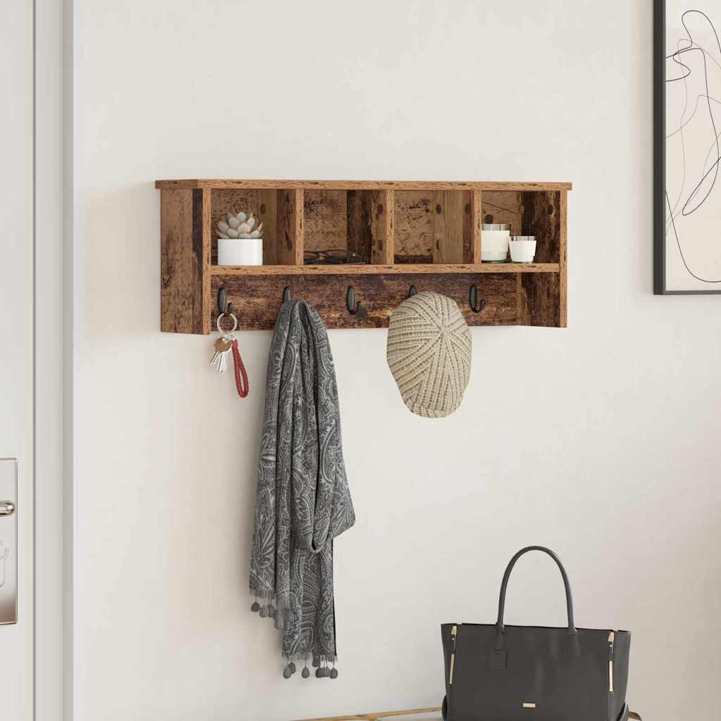 Wandmontierter Nachttisch Altholz 75 cm