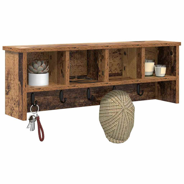 Wandmontierter Nachttisch Altholz 75 cm