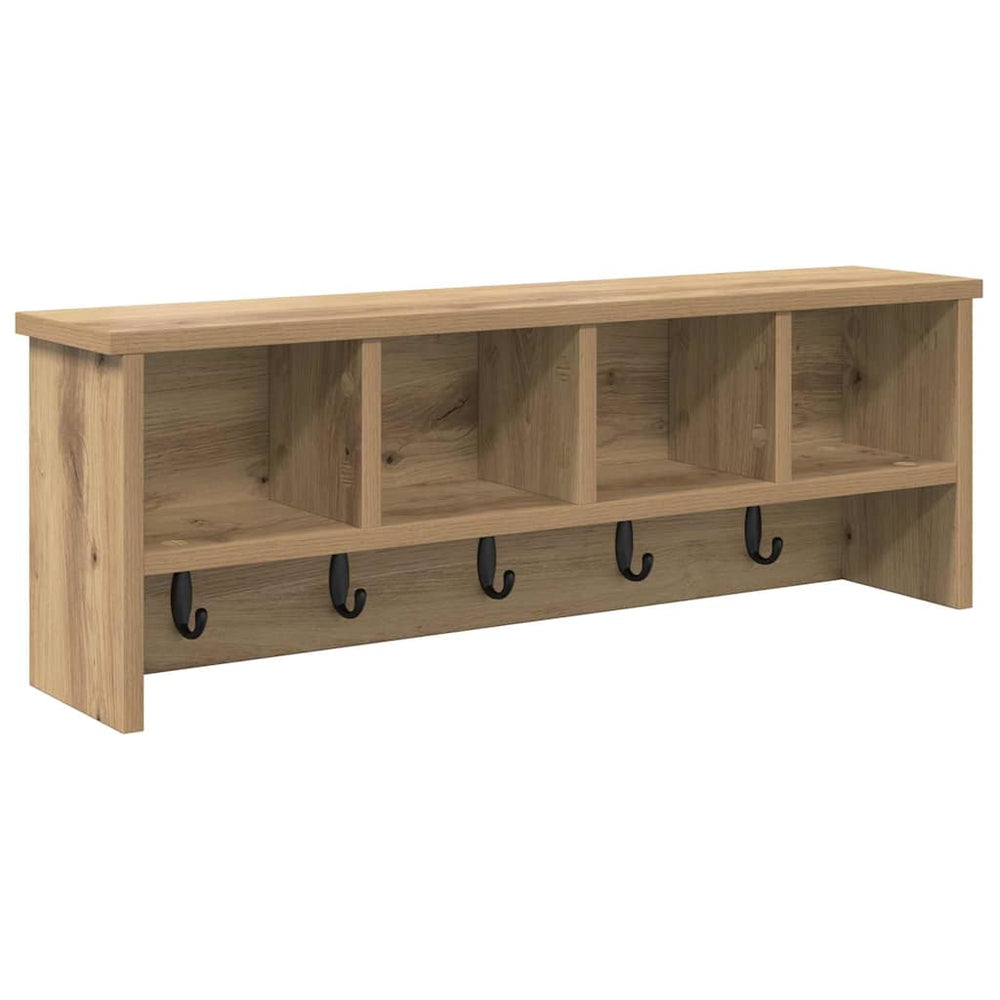 vidaXL Wall-Mounted Nightstand Artisan Oak 75 x 16 x 26 cm