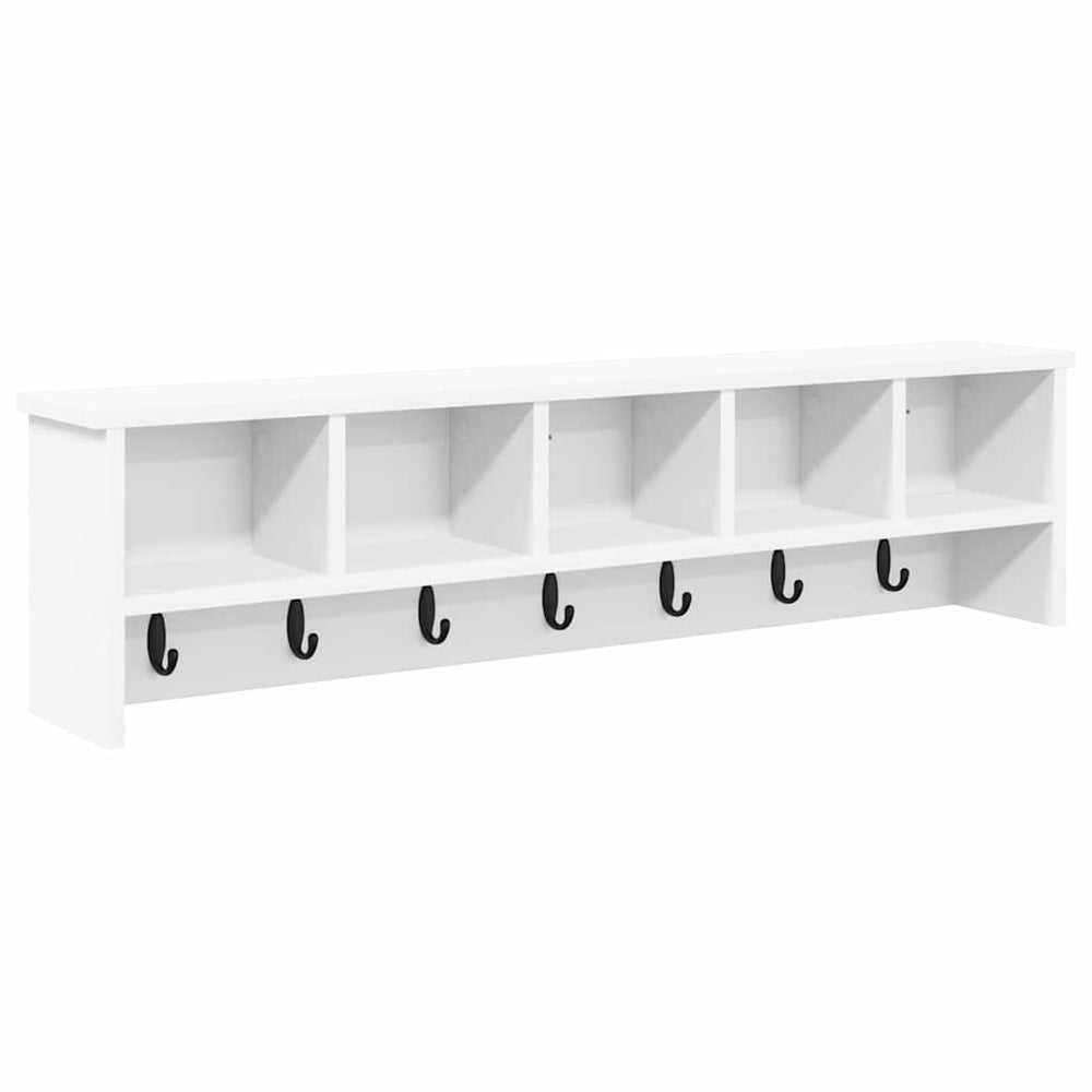 vidaXL Wall-Mounted Bedside Table White 100 x 16 x 26 cm Engineered Wood