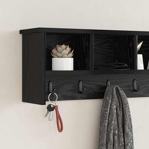 Wand-Nachttisch Schwarz Eiche 100x26cm