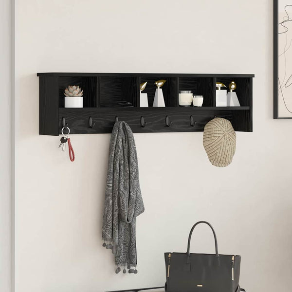 Wand-Nachttisch Schwarz Eiche 100x26cm