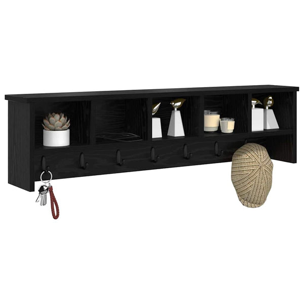 Wand-Nachttisch Schwarz Eiche 100x26cm