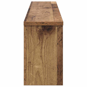 Wand-Nachttisch Altholz mit Regal 100cm