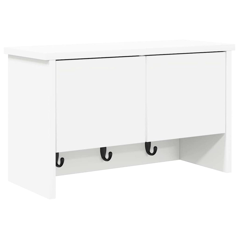 vidaXL Wall-Mounted Bedside Table White 50x20x30 cm Engineered Wood
