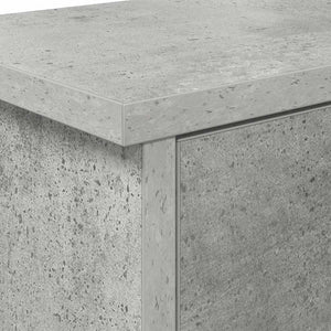 Wandmontierter Nachttisch mit Regal Betongrau