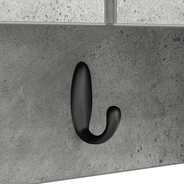 Wandmontierter Nachttisch mit Regal Betongrau