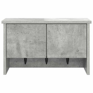Wandmontierter Nachttisch mit Regal Betongrau