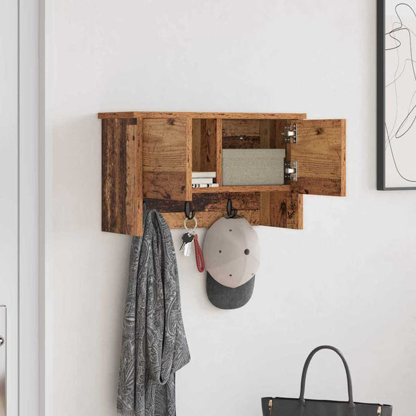 Wand-Nachttisch Altholz 50x20x30cm