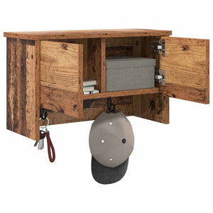 Wand-Nachttisch Altholz 50x20x30cm