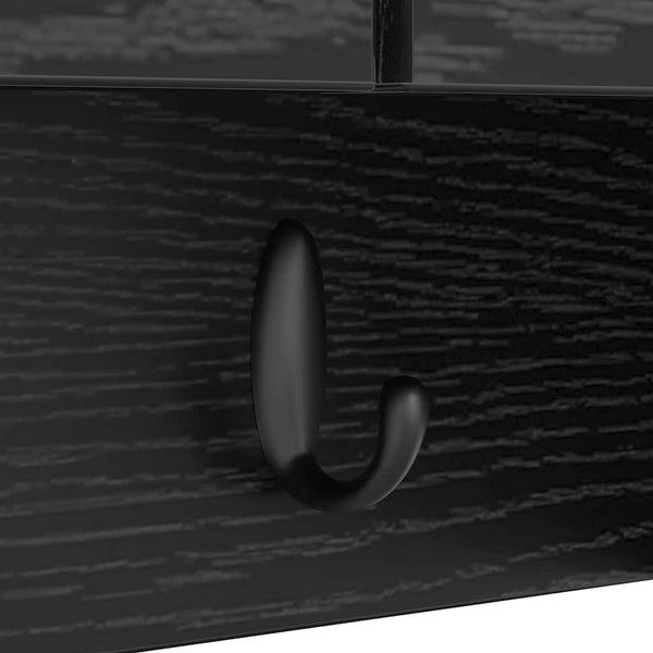 Wand-Nachttisch Schwarz Eiche 80cm