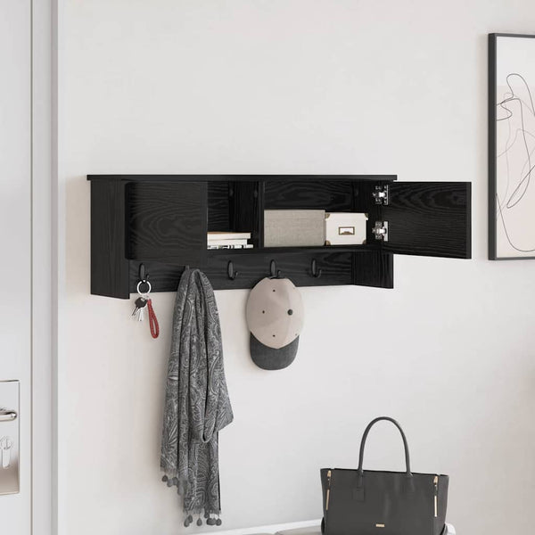Wand-Nachttisch Schwarz Eiche 80cm