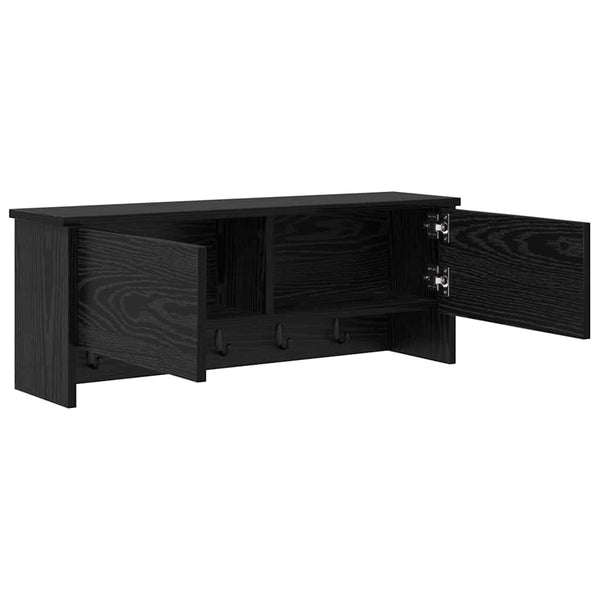Wand-Nachttisch Schwarz Eiche 80cm