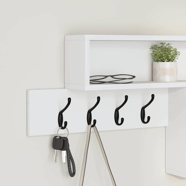 Wand-Nachttisch Weiß 100cm