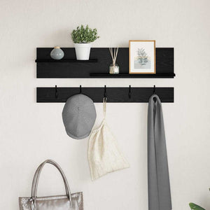 Wand-Nachttisch Schwarz Eiche 90x36cm
